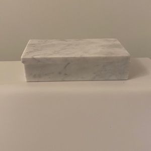 Small White CB2 Marble box